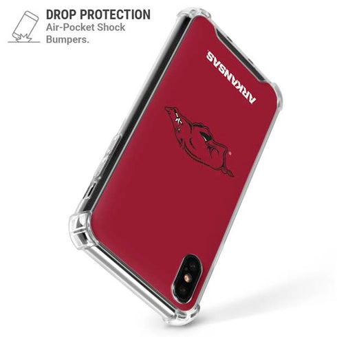 University of Arkansas-Fayetteville Razorbacks Red Logo iPhone XS Max Clear Case